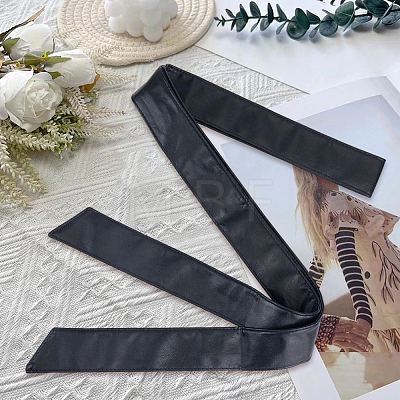2Pcs 2 Colors PU Leather Wrap Belts for Coat AJEW-CL0005-21A-1