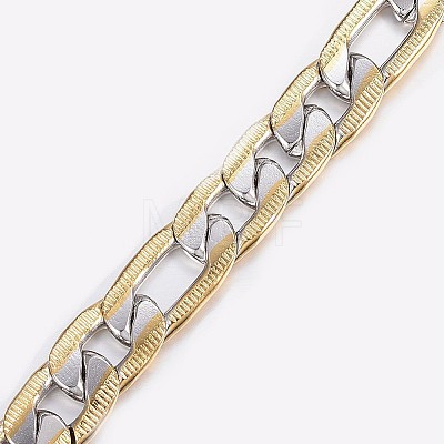 Men's 304 Stainless Steel Figaro Chain Bracelets X-BJEW-I238-11A-1