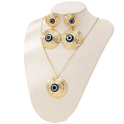 Alloy Enamel Earrings & Necklaces Sets for Women FS-WG4BD64-01-1