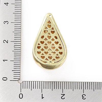 Rack Plating Brass Micro Pave Clear Cubic Zirconia Pendants KK-H474-18G-06-1