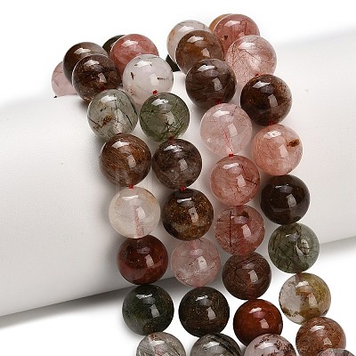 Natural Multi-Color Rutilated Quartz Beads Strands G-G300-A03-10mm-1