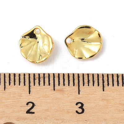 Brass Lotus Leaf Charms X-KK-V015-19G-1