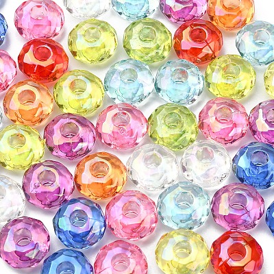 Transparent Acrylic European Beads FIND-CJC0003-54A-1