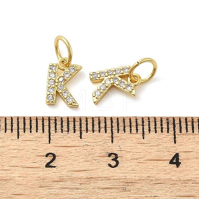 Brass Micro Pave Cubic Zirconia Pendants KK-M273-02G-K-1