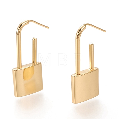 Brass Stud Earring EJEW-F255-03G-1