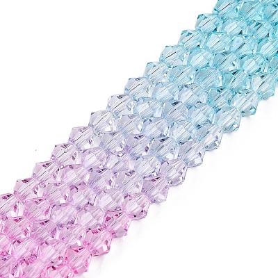 Baking Painted Glass Bead Strands DGLA-A039-T6mm-A05-1