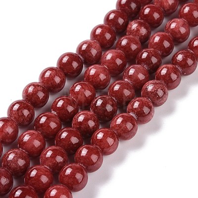 Dyed Natural Jade Beads Strands G-D434-10mm-08-1-1