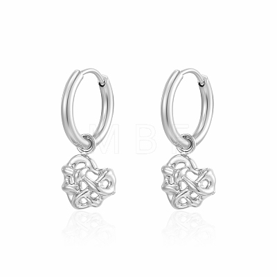 Non-Tarnish Heart Stainless SteelHoop Earrings for Women SJ0663-2-1