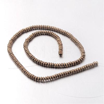 Electroplate Non-magnetic Synthetic Hematite Bead Strands G-F300-48B-1