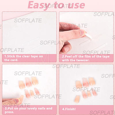 9Pcs Plastic Fake Nail Tips Storage Box CON-SP0001-15B-1
