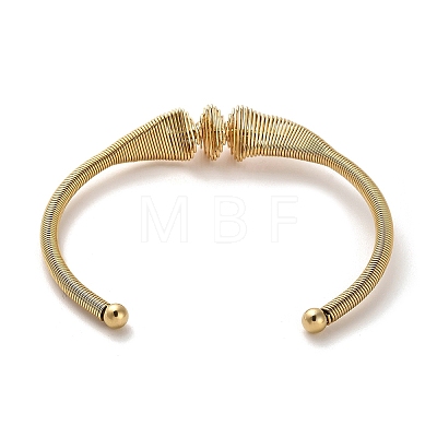 Golden 304 Stainless Steel Cuff Bangles for Women BJEW-C050-01G-G-1