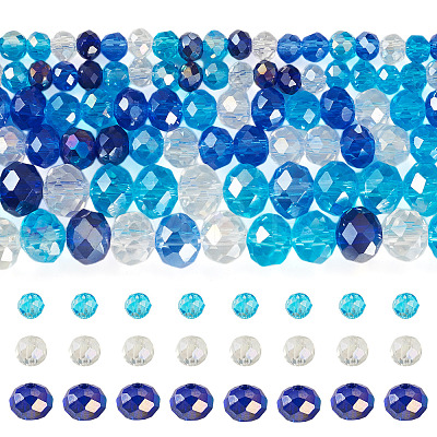 6 Strands 3 Styles Glass Beads Strands EGLA-TA0013-71B-1