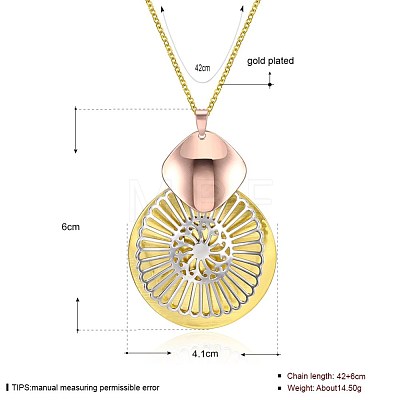 Fashion Brass Pendant Necklaces NJEW-BB23111-1