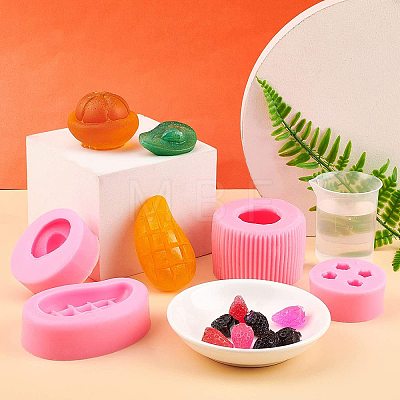 3D Fruits Food Grade Silicone Molds Kits DIY-PH0004-76-1