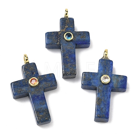 Dyed Natural Lapis Lazuli Pendants G-B180-01G-05-1