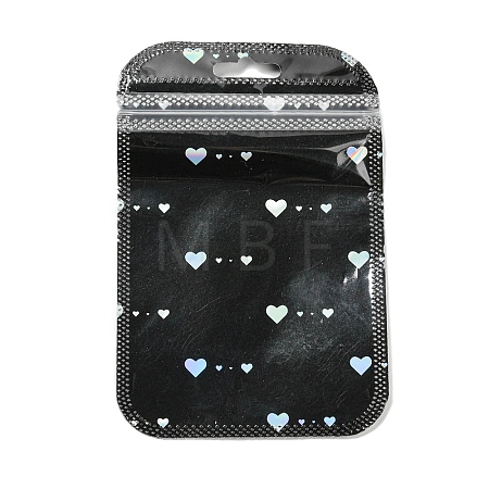 Rectangle Glitter Holographic Plastic Yin-yang Zip Top Gift Bags OPP-E004-01A-B01-1