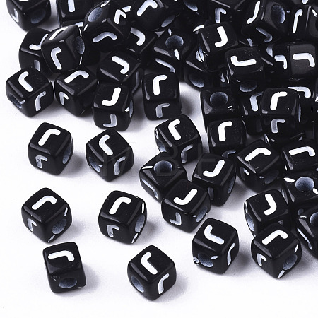 Opaque Acrylic Beads X-SACR-N002-01J-1