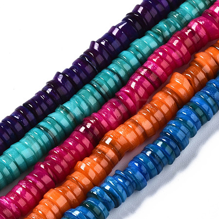 Natural Freshwater Shell Beads Strands SHEL-Q024-001-1
