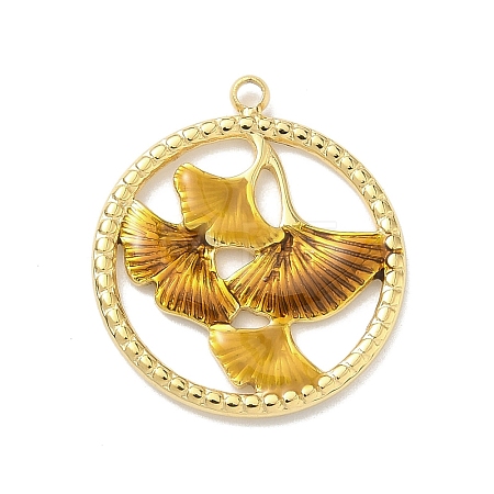 304 Stainless Steel Enamel Pendants STAS-G371-04G-03-1