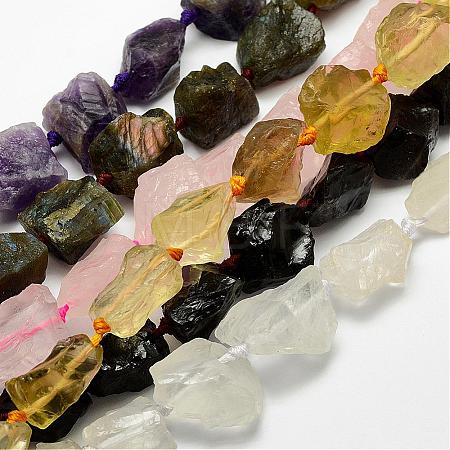 Natural Mixed Gemstone Beads Strands G-E382-02-1