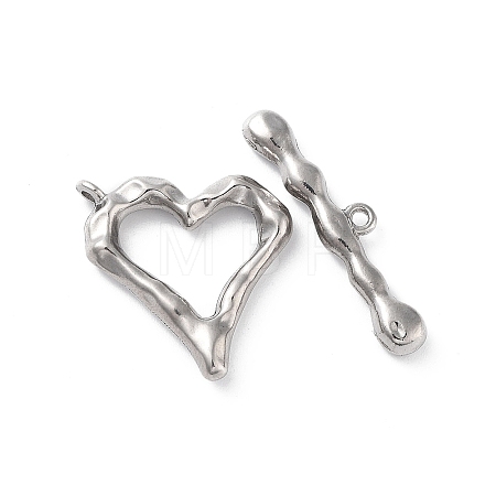Non-Tarnish 304 Stainless Steel Toggle Clasps STAS-A092-08A-P-1
