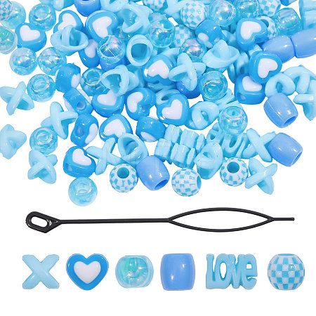 2Bags 2 Styles Resin Hair Beads for Hair Braiding Tool DIY-CA0008-38A-1