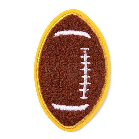 Sports Ball Theme Computerized Towel Fabric Embroidery Iron on Cloth Patches PATC-WH0007-23F-1