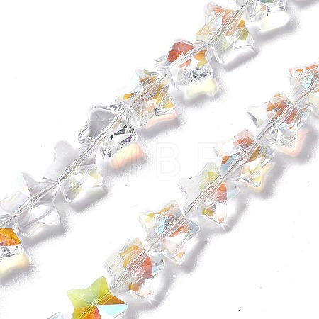 Faceted Glass Beads Strands EGLA-E030-01D-1