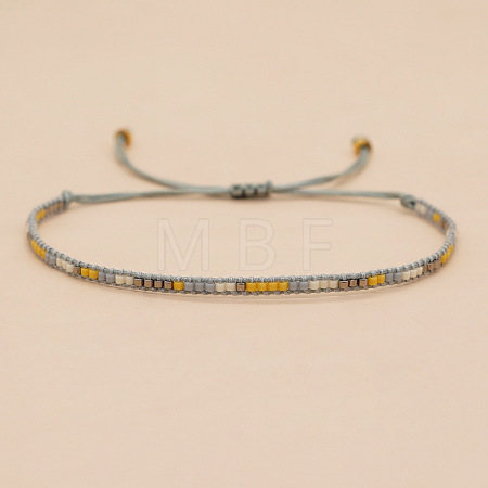 Bohemian Braided Adjustable Glass Seed Beaded Bracelets LS-EX8332-5-1