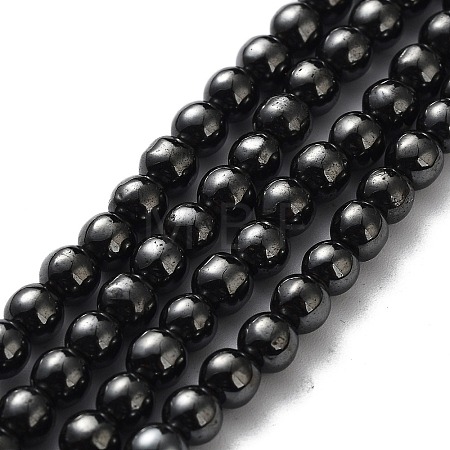 Non-Magnetic Synthetic Hematite Beads Strands G-H1624-4mm-AB-1