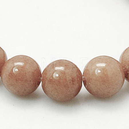 Natural Mashan Jade Round Beads Strands G-D263-4mm-XS27-1