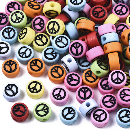 Opaque Acrylic Beads X-MACR-N008-20A-1