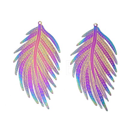 Ion Plating(IP) 304 Stainless Steel Filigree Big Pendants X-STAS-S118-087-1