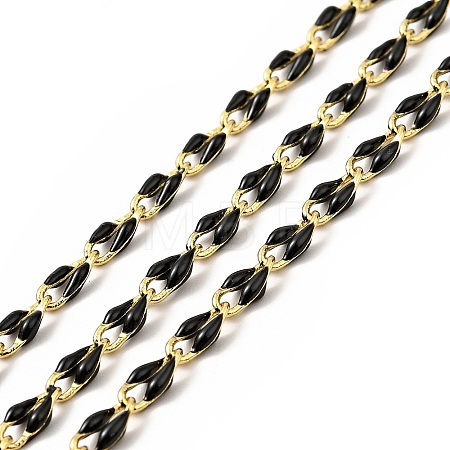 Brass Enamel Curb Chains CHC-C003-13G-03-1