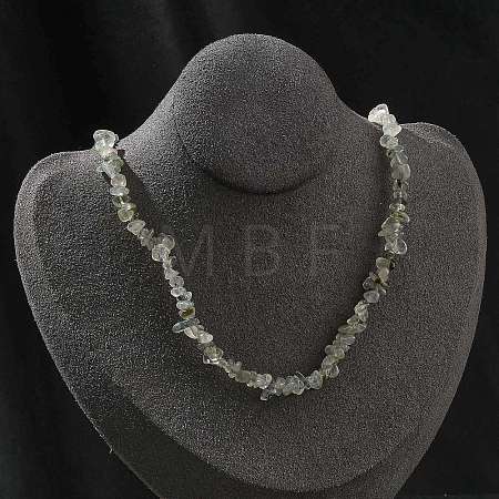 Natural Supper 7 Rutilated Quartz Chip Beaded Necklaces for Men Women NJEW-G159-01Q-1