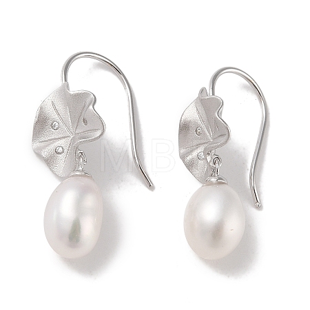 Anti-Tarnish Sterling Silver Dangle Earrings EJEW-C087-05E-P-1
