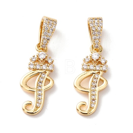 Eco-Friendly Brass Micro Pave Cubic Zirconia Pendants KK-K265-01G-I-1