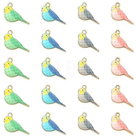 20Pcs 4 Colors Alloy Pendants ENAM-YW0009-44-1