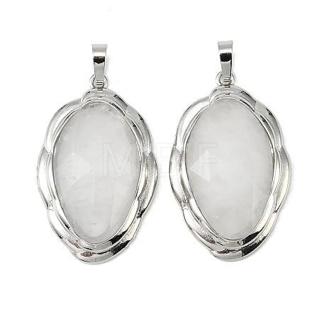 Natural Quartz Crystal Faceted Pendants G-D102-02P-03-1
