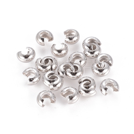 Brass Crimp Beads Covers KK-H290-NFN-NF-1
