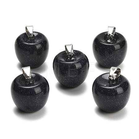 Synthetic Blue Goldstone Pendants GG-K002-15G-1