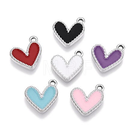 Rack Plating Alloy Enamel Charms ENAM-N056-343P-1