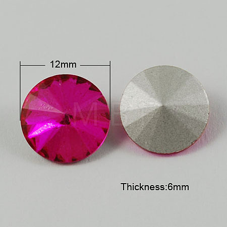 Glass Pointed Back Rhinestone RGLA-R003-12mm-16-1