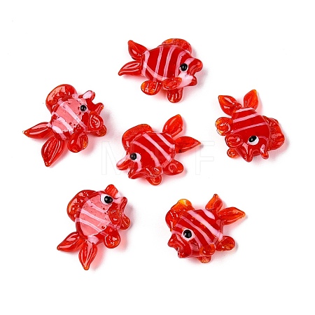 Handmade Lampwork Beads Strands LAMP-N024-35D-1