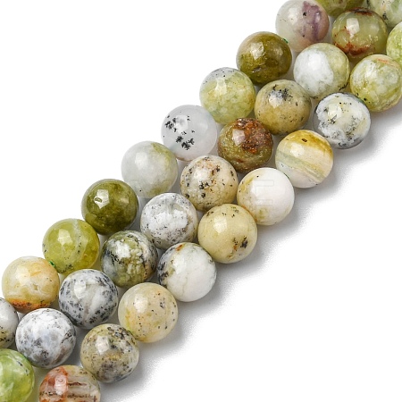 Natural Green Opal Beads Strands G-C029-02A-1