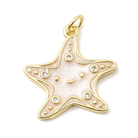 Brass Micro Pave Clear Cubic Zirconia Pendants KK-Z160-18G-02-1
