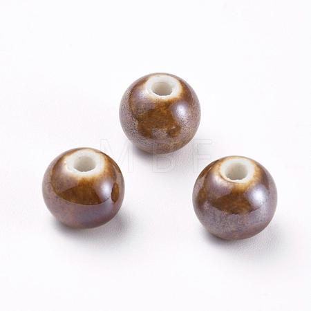 Glazed Porcelain Beads PORC-D001-8mm-05-1