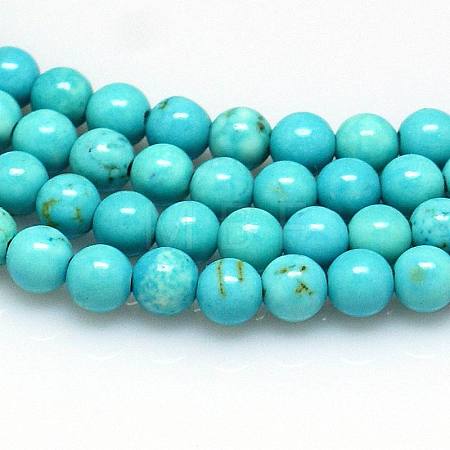 1 Strand Natural Howlite Beads Strands X-TURQ-G103-6mm-01-1