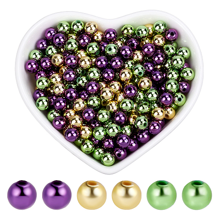 1500Pcs 3 Styles St. Patrick's Day Plastic Beads KY-SP0001-32-1