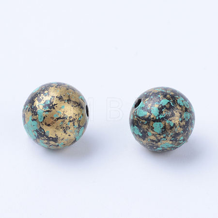 Antique Style Acrylic Beads X-OACR-S013-2012A-1